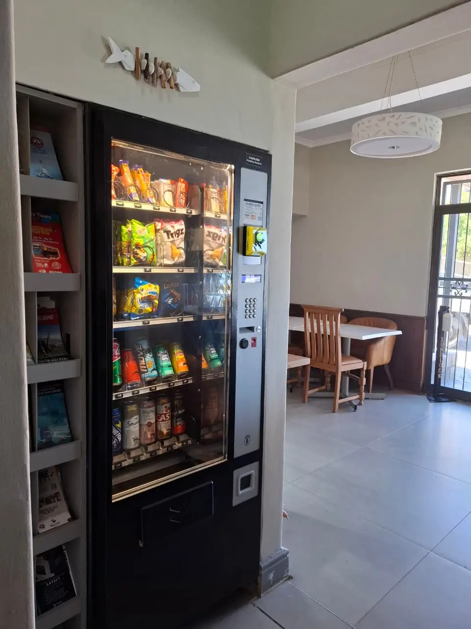 A Palma Hz70 vending machine installed in a hotel lobby