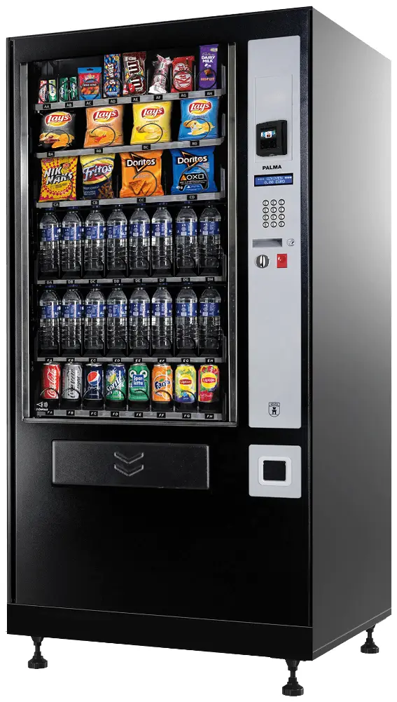 Palma Hz87 snack and can vending machine, front view