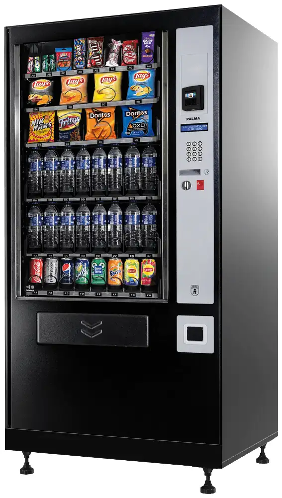 Palma Hz87 snack and can vending machine, front view